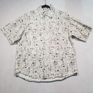 Woolrich Camp Shirt Mens XL Short Sleeve Button Up Cotton Hunting Fishing Green